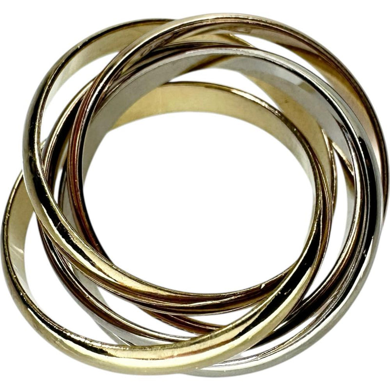 8号【CARTIER/カルティエ】 トリニティ 5連 リング・指輪 K18ゴールド 18金/YG/WG/PG 8.6g 48 レディース 【中古】【真子質店】【GD】 【ITDMa】