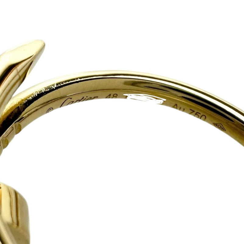 8号【CARTIER/カルティエ】 ジュストアンクル スモール リング・指輪 K18ゴールド 18金 3.3g #48 レディース 【中古】【真子質店】【GD】 【IxYK】