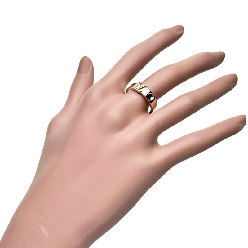 17号【LOUIS VUITTON/ルイ・ヴィトン】 アンプラントLV バーグ　メンズOK リング・指輪 K18ゴールド 18金 6.5g Q9K96K 57 レディース 【中古】【真子質店】【GD】 【IIII】