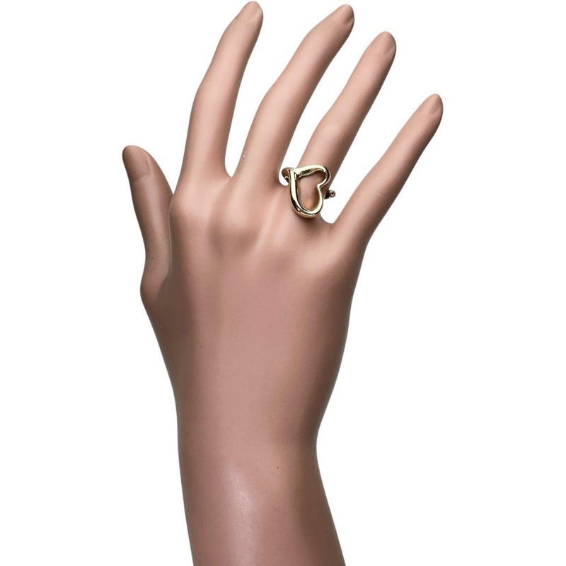10号【TIFFANY&Co./ティファニー】 オープンハート エルサペレッティ リング・指輪 K18ゴールド 18金 7.9g レディース 【中古】【真子質店】【GD】 【IxMiS】