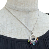 【BVLGARI/ブルガリ】 アレグラ マルチカラーストーン ネックレス K18WGホワイトゴールド 18金 15.4g 41.0cm レディース 【中古】【真子質店】【GD】 【TMiSMa】