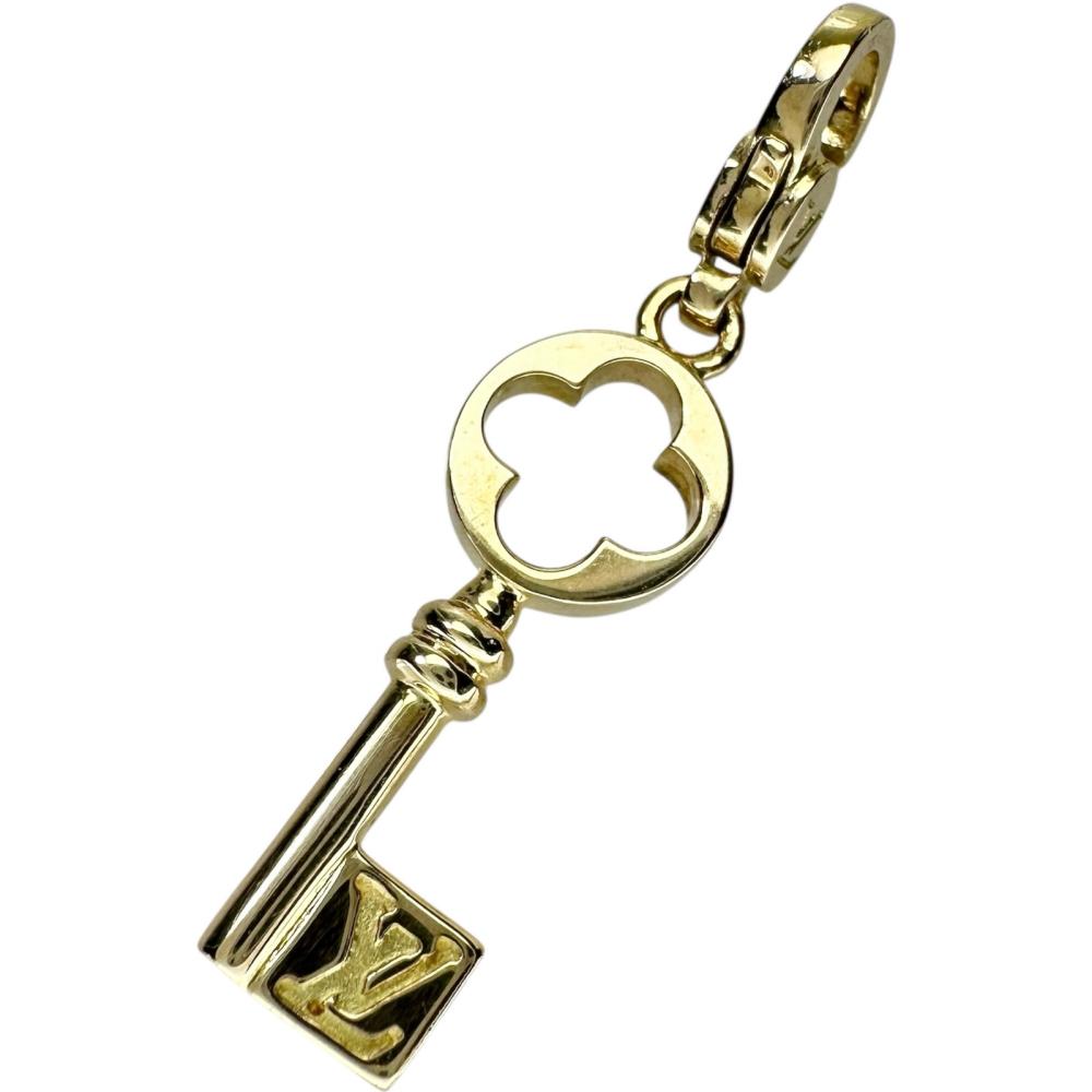ルイヴィトン ペンダントトップ チャーム ドゥ モノグラム ロゴ K18YG LOUIS VUITTON/ルイ・ヴィトン】 キー/鍵モチーフ ペンダントトップ
