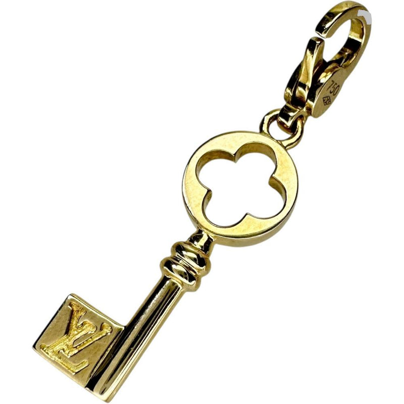 【LOUIS VUITTON/ルイ・ヴィトン】 キー/鍵モチーフ ペンダントトップ クレ チャーム ドゥ モノグラム K18ゴールド 18金 2.4g REE665 レディース 【中古】【真子質店】【GD】 【DDx】