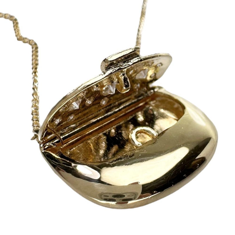 【UNOAERRE/ウノアエレ】 バッグデザイン ダイヤモンド 計0.24ct ネックレス K18ゴールド 18金 5.5g 41.0cm レディース 【中古】【真子質店】【GD】 【KST】