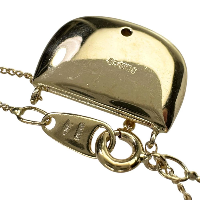 【UNOAERRE/ウノアエレ】 バッグデザイン ダイヤモンド 計0.24ct ネックレス K18ゴールド 18金 5.5g 41.0cm レディース 【中古】【真子質店】【GD】 【KST】