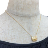 【UNOAERRE/ウノアエレ】 バッグデザイン ダイヤモンド 計0.24ct ネックレス K18ゴールド 18金 5.5g 41.0cm レディース 【中古】【真子質店】【GD】 【KST】