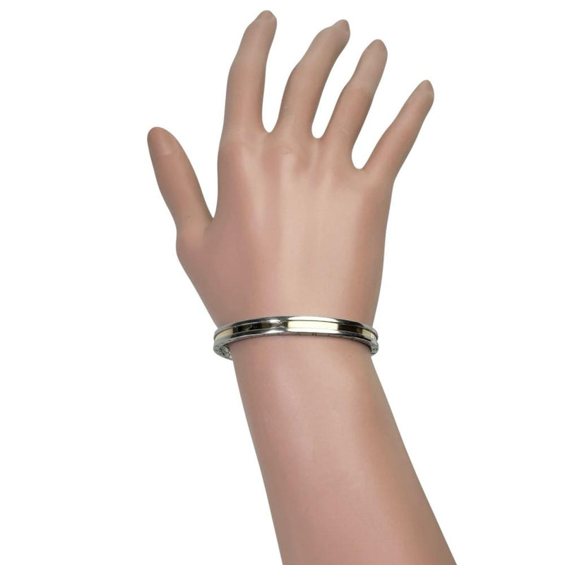 【BVLGARI/ブルガリ】 バングル ブレスレット B-ZERO1 ステンレススチール/K18ゴールド 18金 12.9g 15cm S レディース 【中古】【真子質店】【GD】 【IxxY】
