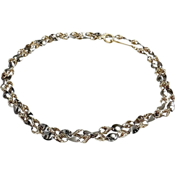 美品‼️PT850ネックレス スパイラルデザイン　41.5㎝❤️プラチナ 刻印有 デザインチェーン ネックレス K18ゴールド 18金/Pt850プラチナ 6.0g
