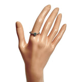 12号 パライバトルマリン 0.164ct ダイヤモンド 計0.25ct リング・指輪 Pt900プラチナ 2.8g レディース 【中古】【真子質店】【NN】 【KKx】