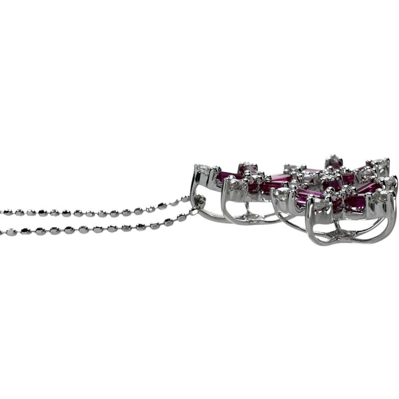 結晶デザイン ルビー 計1.00ct ダイヤモンド 計0.35ct ネックレス K18WGホワイトゴールド 18金/(トップ分析済み) 4.0g 45cm レディース
【中古】【真子質店】【NN】




【MixMa】