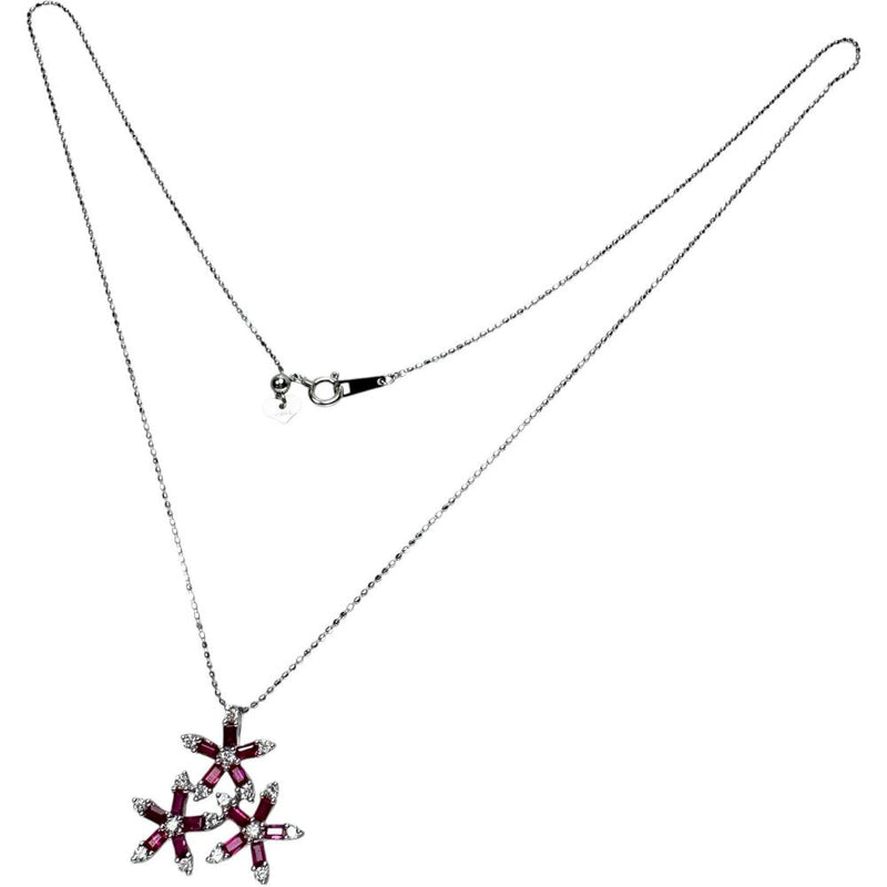 結晶デザイン ルビー 計1.00ct ダイヤモンド 計0.35ct ネックレス K18WGホワイトゴールド 18金/(トップ分析済み) 4.0g 45cm レディース
【中古】【真子質店】【NN】




【MixMa】