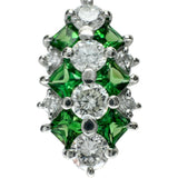グリーングロッシュラーガーネット 0.86ct ダイヤモンド 0.87ct ペンダントトップ Pt900プラチナ 3.7g レディース 【中古】【真子質店】【NN】 【YIY】