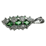 グリーングロッシュラーガーネット 0.86ct ダイヤモンド 0.87ct ペンダントトップ Pt900プラチナ 3.7g レディース 【中古】【真子質店】【NN】 【YIY】