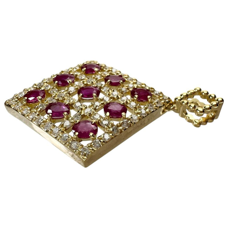 ルビー 1.61ct ダイヤモンド 0.80ct ペンダントトップ K18ゴールド 18金 8.3g レディース 【中古】【真子質店】【NN】 【ITMoD】