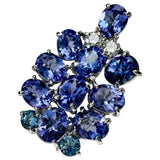 タンザナイト 3.45ct ダイヤモンド 0.194ct アクアマリン 0.162ct ペンダントトップ Pt900プラチナ 5.8g レディース 【中古】【真子質店】【NN】 【MoxY】
