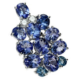 タンザナイト 3.45ct ダイヤモンド 0.194ct アクアマリン 0.162ct ペンダントトップ Pt900プラチナ 5.8g レディース 【中古】【真子質店】【NN】 【MoxY】