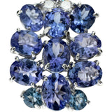 タンザナイト 3.45ct ダイヤモンド 0.194ct アクアマリン 0.162ct ペンダントトップ Pt900プラチナ 5.8g レディース 【中古】【真子質店】【NN】 【MoxY】