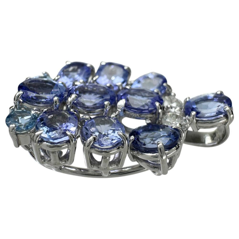 タンザナイト 3.45ct ダイヤモンド 0.194ct アクアマリン 0.162ct ペンダントトップ Pt900プラチナ 5.8g レディース 【中古】【真子質店】【NN】 【MoxY】