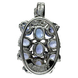 タンザナイト 3.45ct ダイヤモンド 0.194ct アクアマリン 0.162ct ペンダントトップ Pt900プラチナ 5.8g レディース 【中古】【真子質店】【NN】 【MoxY】