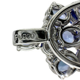 タンザナイト 3.45ct ダイヤモンド 0.194ct アクアマリン 0.162ct ペンダントトップ Pt900プラチナ 5.8g レディース 【中古】【真子質店】【NN】 【MoxY】