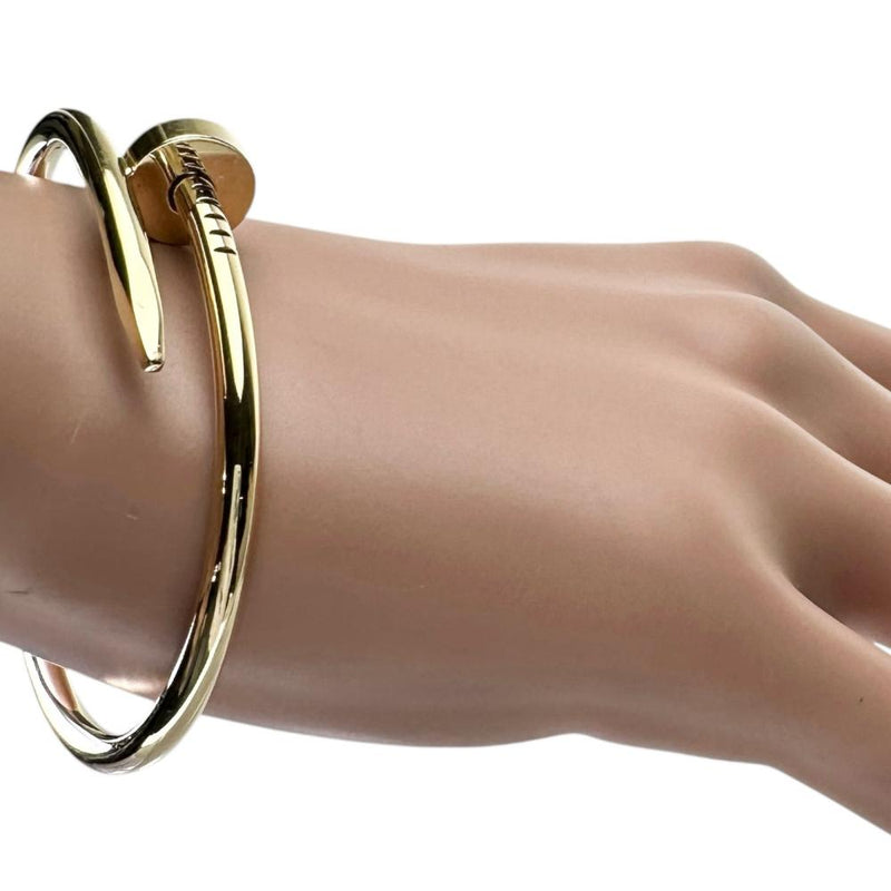 【CARTIER/カルティエ】 バングル ブレスレット ジュストアンクル クラシックモデル K18ゴールド 18金 32.0g 16cm 16 レディース 【中古】【真子質店】【BL】 【KSTx】
