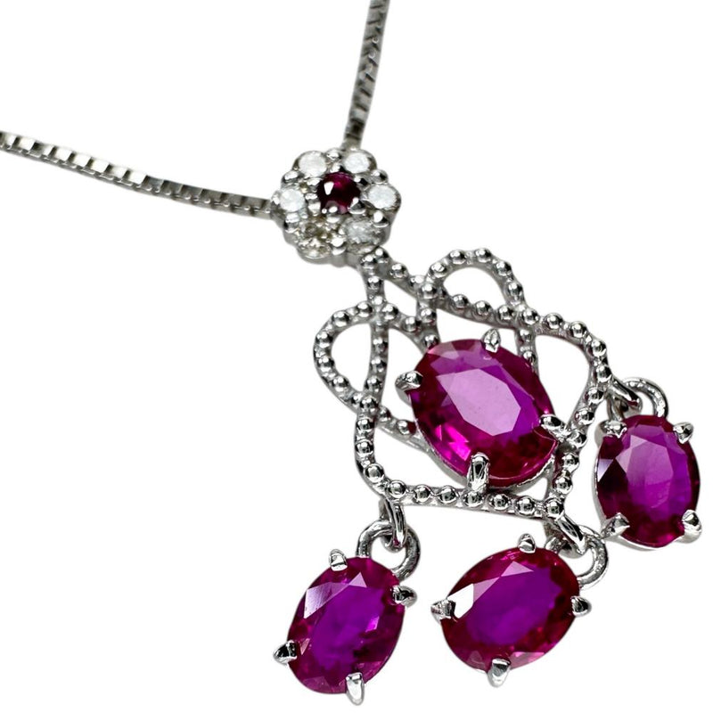 ルビー 計0.89ct ダイヤモンド 計0.06ct ネックレス K18WGホワイトゴールド 18金 2.9g 45cm レディース
【中古】【真子質店】【NN】




【MoTMi】