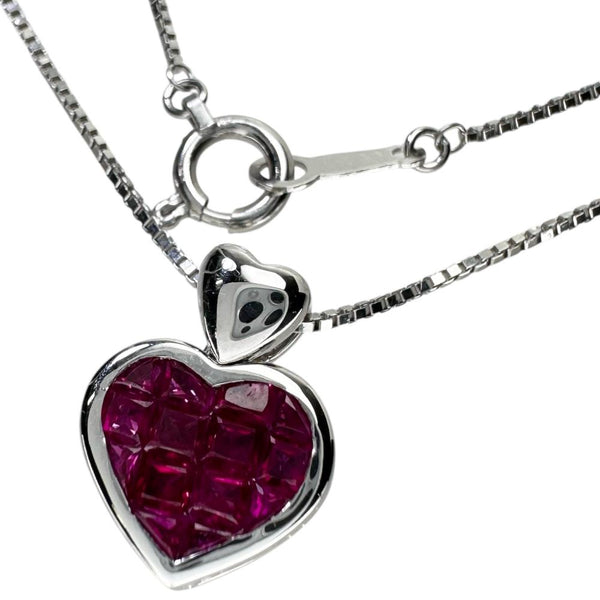 ハート リバーシブル ルビー 計1.00ct ダイヤモンド 計0.11ct ネックレス K18WGホワイトゴールド 18金 3.3g 40cm レディース
【中古】【真子質店】【NN】




【MoTMi】
