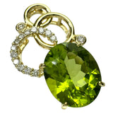 ペリドット 4.96ct ダイヤモンド 0.20ct ペンダントトップ K18ゴールド 18金 3.4g レディース 【中古】【真子質店】【NN】 【MoIK】