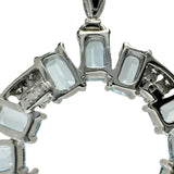 アクアマリン 3.09ct ダイヤモンド 0.20ct ペンダントトップ Pt900プラチナ 7.6g レディース 【中古】【真子質店】【NN】 【YSMa】