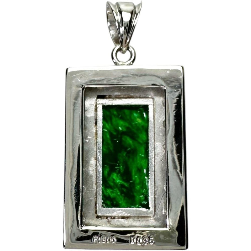 ヒスイ ダイヤモンド 0.35ct ペンダントトップ Pt900プラチナ 3.4g レディース 【中古】【真子質店】【NN】 【MaYMa】