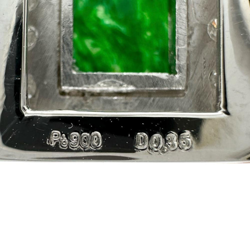 ヒスイ ダイヤモンド 0.35ct ペンダントトップ Pt900プラチナ 3.4g レディース 【中古】【真子質店】【NN】 【MaYMa】