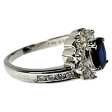12.5号 サファイア 0.54ct ダイヤモンド 計0.53ct リング・指輪 Pt900プラチナ 6.4g レディース 【中古】【真子質店】【NN】 【MoSD】