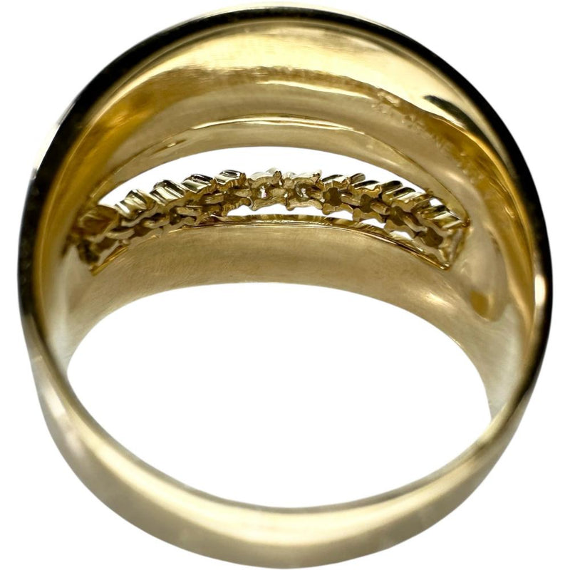 17号【CELINE/セリーヌ】 ダイヤモンド 0.22ct リング・指輪 K18ゴールド 18金 9.5g レディース 【中古】【真子質店】【BL】 【ITYMo】
