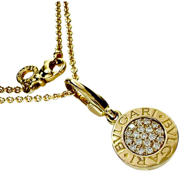 【BVLGARI/ブルガリ】 ブルガリブルガリ パヴェダイヤ ダイヤモンド ネックレス K18ゴールド 18金 10.1g 40.5cm レディース 【中古】【真子質店】【GD】 【ISYS】
