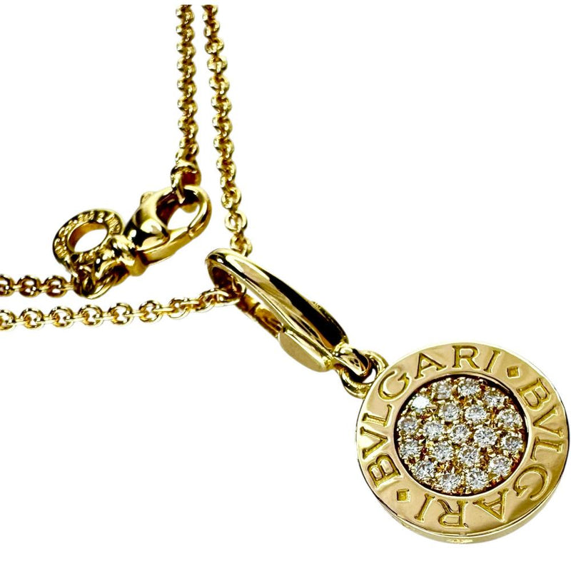 【BVLGARI/ブルガリ】 ブルガリブルガリ パヴェダイヤ ダイヤモンド ネックレス K18ゴールド 18金 10.1g 40.5cm レディース 【中古】【真子質店】【GD】 【ISYS】