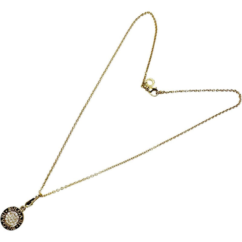 【BVLGARI/ブルガリ】 ブルガリブルガリ パヴェダイヤ ダイヤモンド ネックレス K18ゴールド 18金 10.1g 40.5cm レディース 【中古】【真子質店】【GD】 【ISYS】