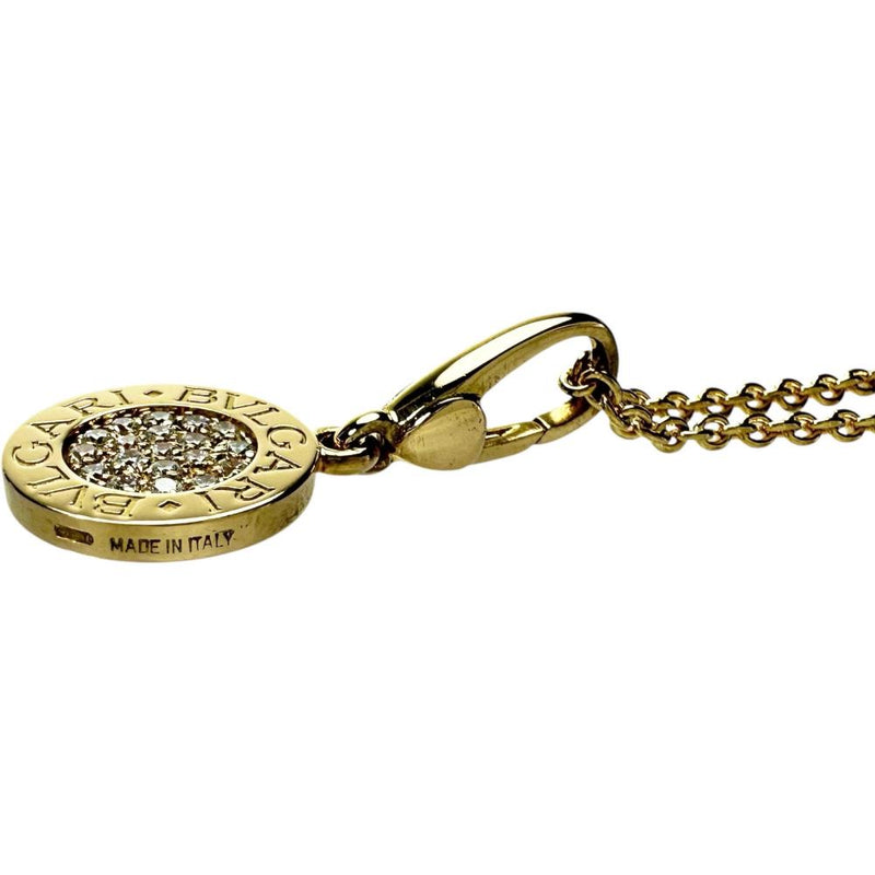 【BVLGARI/ブルガリ】 ブルガリブルガリ パヴェダイヤ ダイヤモンド ネックレス K18ゴールド 18金 10.1g 40.5cm レディース 【中古】【真子質店】【GD】 【ISYS】