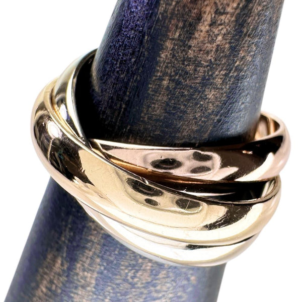 12.5号【CARTIER/カルティエ】 トリニティ リング・指輪 K18YGイエローゴールド 18金/K18WGホワイトゴールド 18金/K18PGピンクゴールド 8.3g #51 レディース 【中古】【真子質店】【GD】 【ITIx】