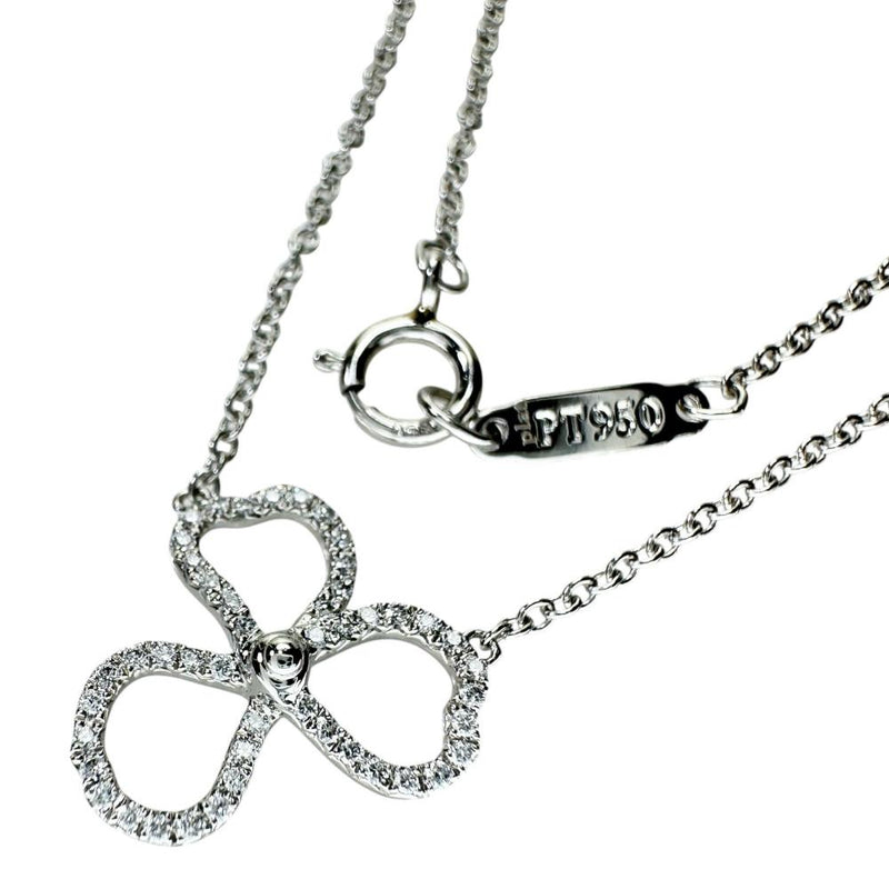 【TIFFANY&Co./ティファニー】 ペーパーフラワー ダイヤモンド ネックレス Pt950プラチナ 2.9g 41.0cm レディース 【中古】【真子質店】【GD】 【IISS】