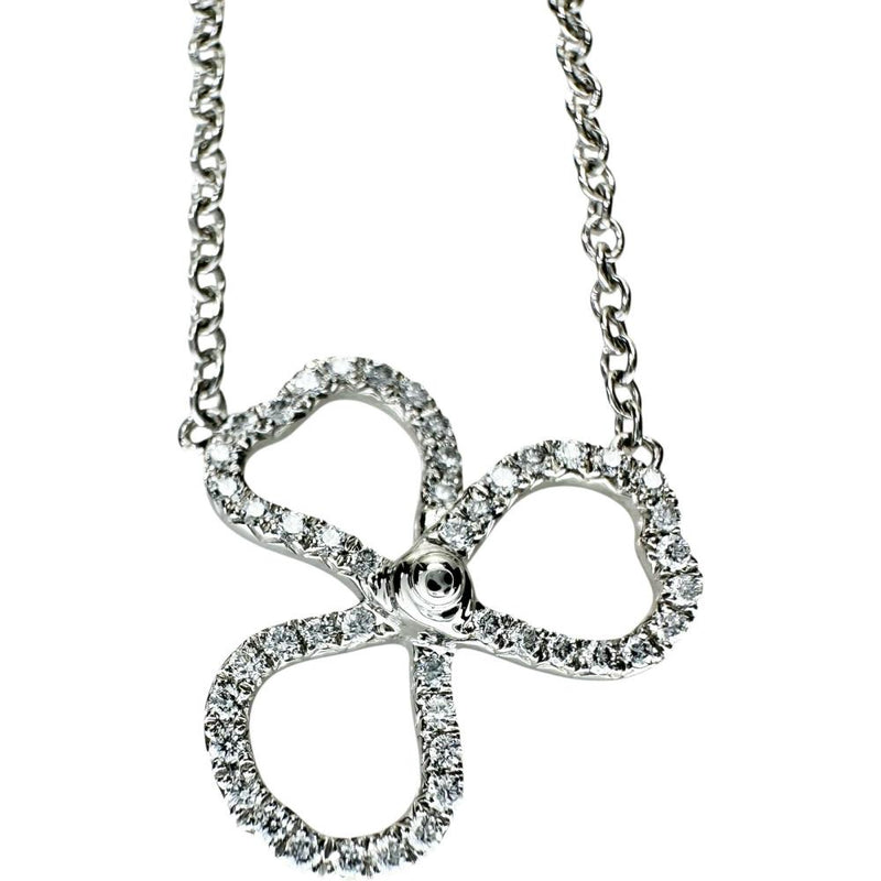 【TIFFANY&Co./ティファニー】 ペーパーフラワー ダイヤモンド ネックレス Pt950プラチナ 2.9g 41.0cm レディース 【中古】【真子質店】【GD】 【IISS】