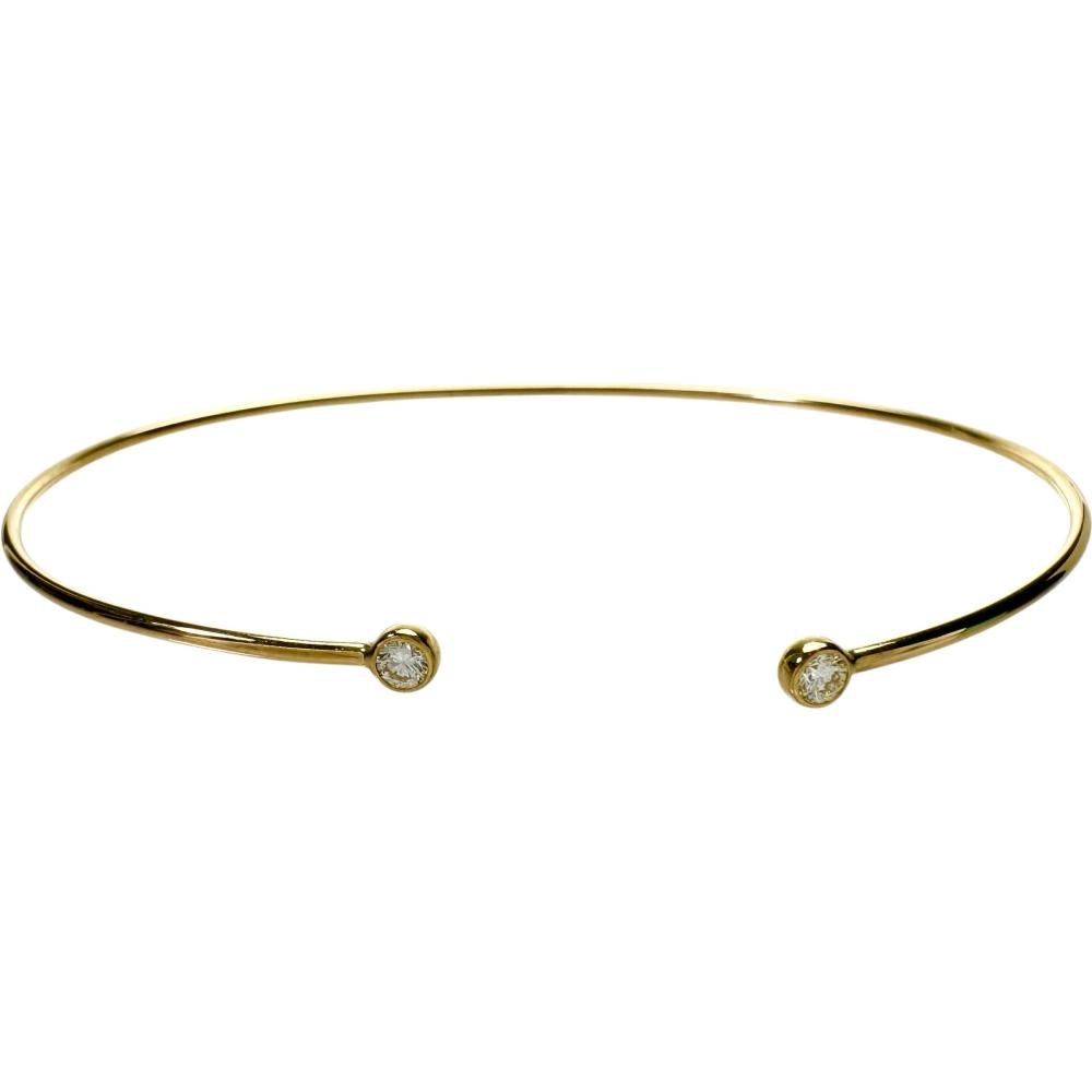 ティファニー ブレスレット ダイヤ 2P フープ シングルロウ バングル TIFFANY&Co./ティファニー】 フープバングル シングルロウ 2P