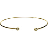 【TIFFANY&Co./ティファニー】 フープバングル シングルロウ 2Pダイヤモンド ブレスレット K18YGイエローゴールド 18金 3.5g 20.0cm レディース 【中古】【真子質店】【GD】 【IMaKMo】