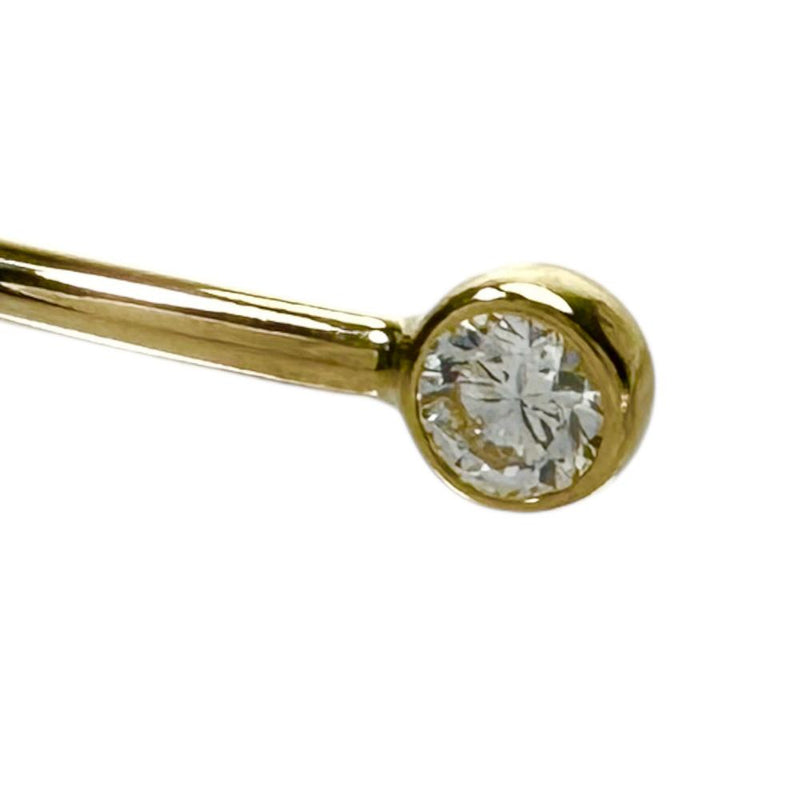 【TIFFANY&Co./ティファニー】 フープバングル シングルロウ 2Pダイヤモンド ブレスレット K18YGイエローゴールド 18金 3.5g 20.0cm レディース 【中古】【真子質店】【GD】 【IMaKMo】