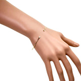 【TIFFANY&Co./ティファニー】 フープバングル シングルロウ 2Pダイヤモンド ブレスレット K18YGイエローゴールド 18金 3.5g 20.0cm レディース 【中古】【真子質店】【GD】 【IMaKMo】