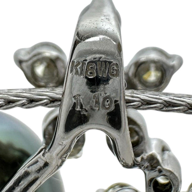 オメガネック ブラックパール（黒蝶真珠）12mm ダイヤモンド 1.10ct ネックレス K18WGホワイトゴールド 18金 13.9g 40cm レディース
【中古】【真子質店】【NN】




【IMiIMo】
