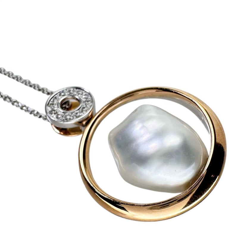 白蝶真珠(バロックパール） ダイヤモンド 計0.10ct ネックレス K18PGピンクゴールド 18金/K18WGホワイトゴールド 18金 10.4g 46cm レディース
【中古】【真子質店】【NN】




【SYMi】