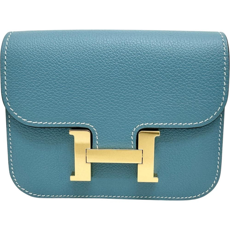 【HERMES/エルメス】 HERMES コンスタンス スリム コンパクト財布 コインケース レザー ニューブルージーン/エバーカラー レディース【中古】【真子質店】【BL】 【Txxx】