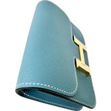 【HERMES/エルメス】 HERMES コンスタンス スリム コンパクト財布 コインケース レザー ニューブルージーン/エバーカラー レディース【中古】【真子質店】【BL】 【Txxx】