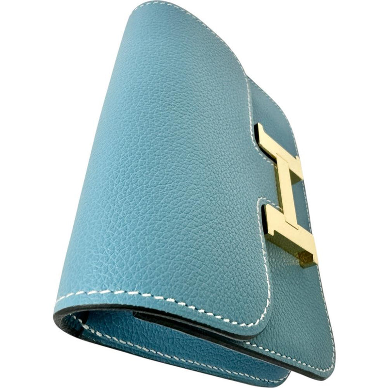 【HERMES/エルメス】 HERMES コンスタンス スリム コンパクト財布 コインケース レザー ニューブルージーン/エバーカラー レディース【中古】【真子質店】【BL】 【Txxx】