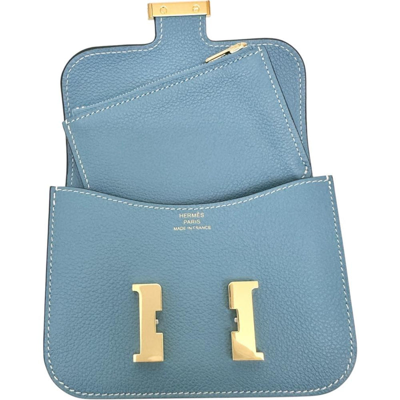 【HERMES/エルメス】 HERMES コンスタンス スリム コンパクト財布 コインケース レザー ニューブルージーン/エバーカラー レディース【中古】【真子質店】【BL】 【Txxx】